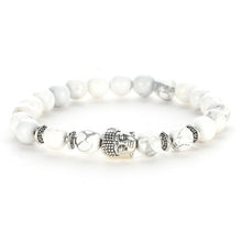 Load image into Gallery viewer, Natural Stone Bead Bracelet Lava Energy Stone Healing Balance Buddha Image Yoga Bracelet Men and Women Fashion Jewelry
