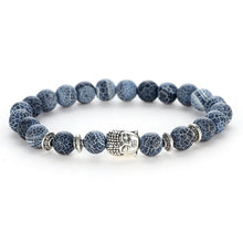 Load image into Gallery viewer, Natural Stone Bead Bracelet Lava Energy Stone Healing Balance Buddha Image Yoga Bracelet Men and Women Fashion Jewelry
