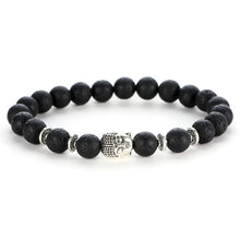Load image into Gallery viewer, Natural Stone Bead Bracelet Lava Energy Stone Healing Balance Buddha Image Yoga Bracelet Men and Women Fashion Jewelry
