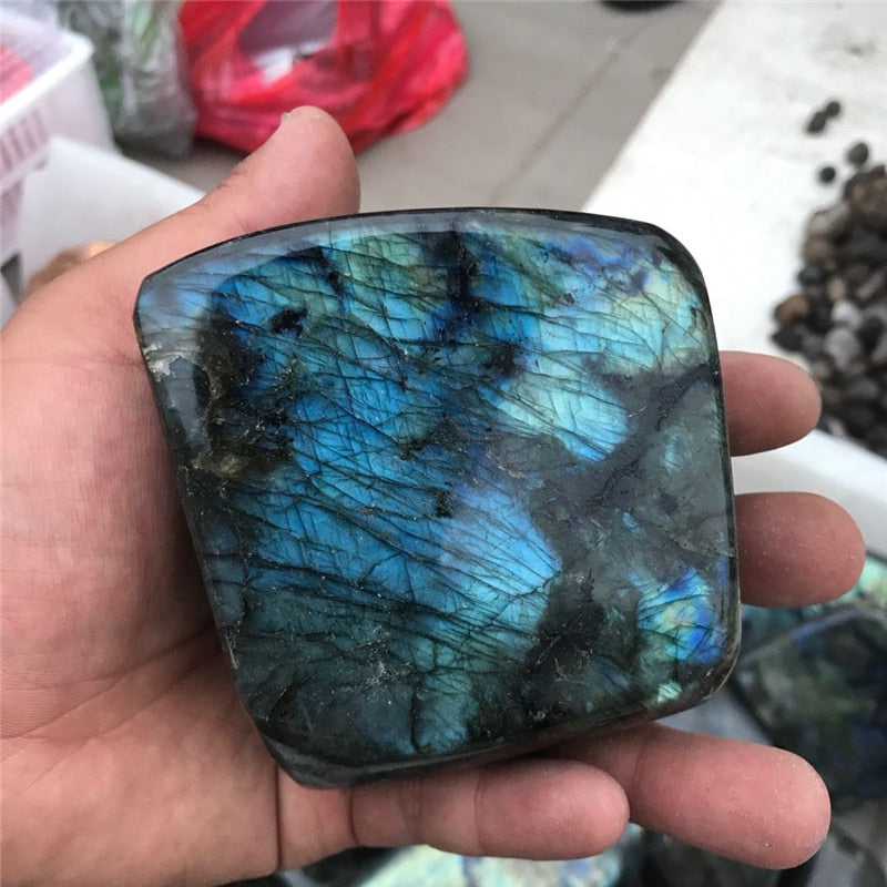Natural Gemstone Mineral Labradorite Moonlight Crystal Stone Decoration Healing Energy Home Decoration