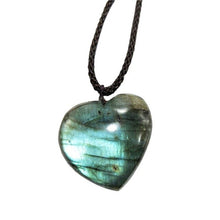 Load image into Gallery viewer, Natural Irregular Labradorite Pendant Necklaces Energy Stone Women Men Heart Pendant For Diy Jewelry Making Earring Necklace
