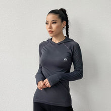 Load image into Gallery viewer, Hooded Long Sleeve T T-shirt Running Breathable Quick-Dry Tops Women&#39;s Sports Hoodie Yoga Fitness Sweater
