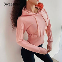 Load image into Gallery viewer, SWEETWOO Running Jacket Hoodie Women Sportswear Sport Jacket Women Long Sleeve Sweater Female Yoga Running Fitness Jacket

