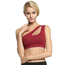 Load image into Gallery viewer, One Shoulder Sports Bra Workout Yoga Bra Sexy Women Fitness Yoga Bras Gym Padded Tops Athletic Underwear Lady Workout Running
