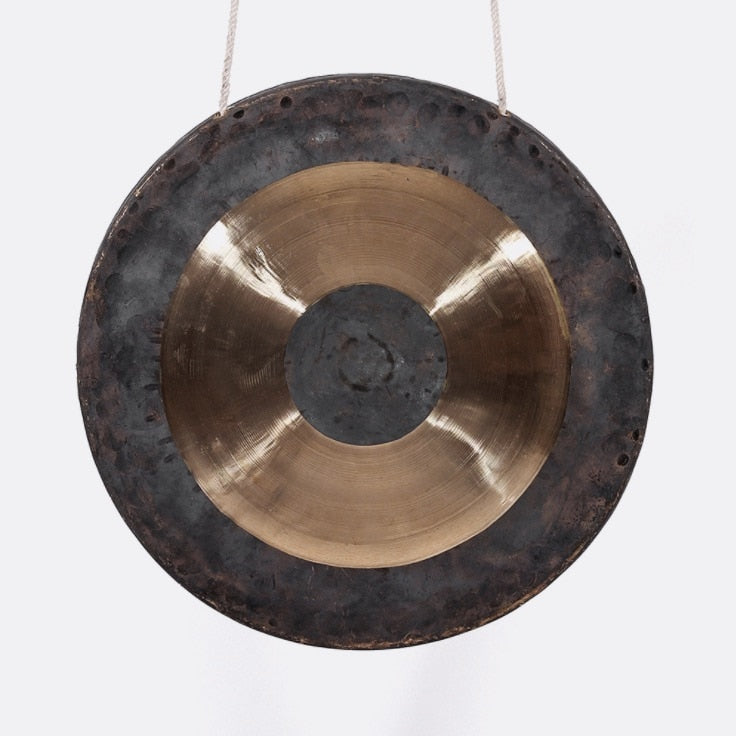 15.5 inch hand forging dragon-lion dance parade traditional 40cm Chinese high pitch copper gong with hammer