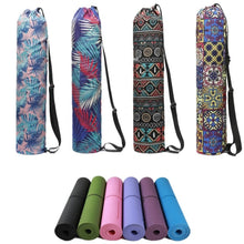Load image into Gallery viewer, 75*16cm Practical Canvas Yoga Pilates Mat Carry Strap Drawstring Bag Sport Exercise Gym Fitness Backpack for 6mm Yoga Mat Bags
