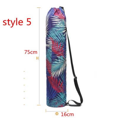 75*16cm Practical Canvas Yoga Pilates Mat Carry Strap Drawstring Bag Sport Exercise Gym Fitness Backpack for 6mm Yoga Mat Bags