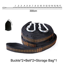 Load image into Gallery viewer, 2 Pcs 300*2.5cm Super Strong Yoga Hammock Strap Belt w/ Buckle Portable Study Tent Hammock Hanging Tree Rope Load Bind Rope
