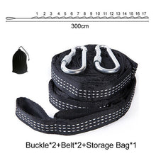 Load image into Gallery viewer, 2 Pcs 300*2.5cm Super Strong Yoga Hammock Strap Belt w/ Buckle Portable Study Tent Hammock Hanging Tree Rope Load Bind Rope
