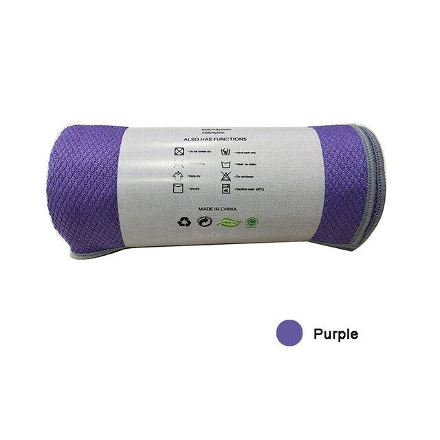 65*186cm Microfiber Aerobic Yoga Towel Hot Yoga Double-sided Non Slip Mat Towels Sports Gym Exercise Pilates Workout Blankets