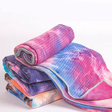 Load image into Gallery viewer, Tie Dye Yoga Blanket 183*63cm Hot Yoga Towel Microfiber Silicone Non Slip Yoga Mat Towel Pilates Fitness Gym Exercise Mat Cover
