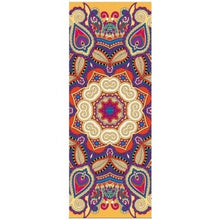 Load image into Gallery viewer, Natural Rubber Yoga Mats 1830*680*4MM Slip-resistant Yoga Mats Yoga High Temperature Suede Fabric Printing Folding Fitness Mat
