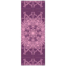 Load image into Gallery viewer, Natural Rubber Yoga Mats 1830*680*4MM Slip-resistant Yoga Mats Yoga High Temperature Suede Fabric Printing Folding Fitness Mat
